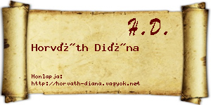 Horváth Diána névjegykártya