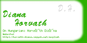 diana horvath business card